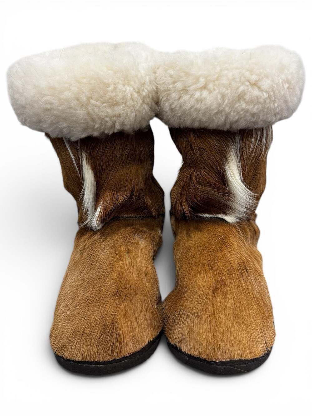 Cleverboks Genuine Springbok Fur Winter Boots Sheepskin Lining Women's Size 9